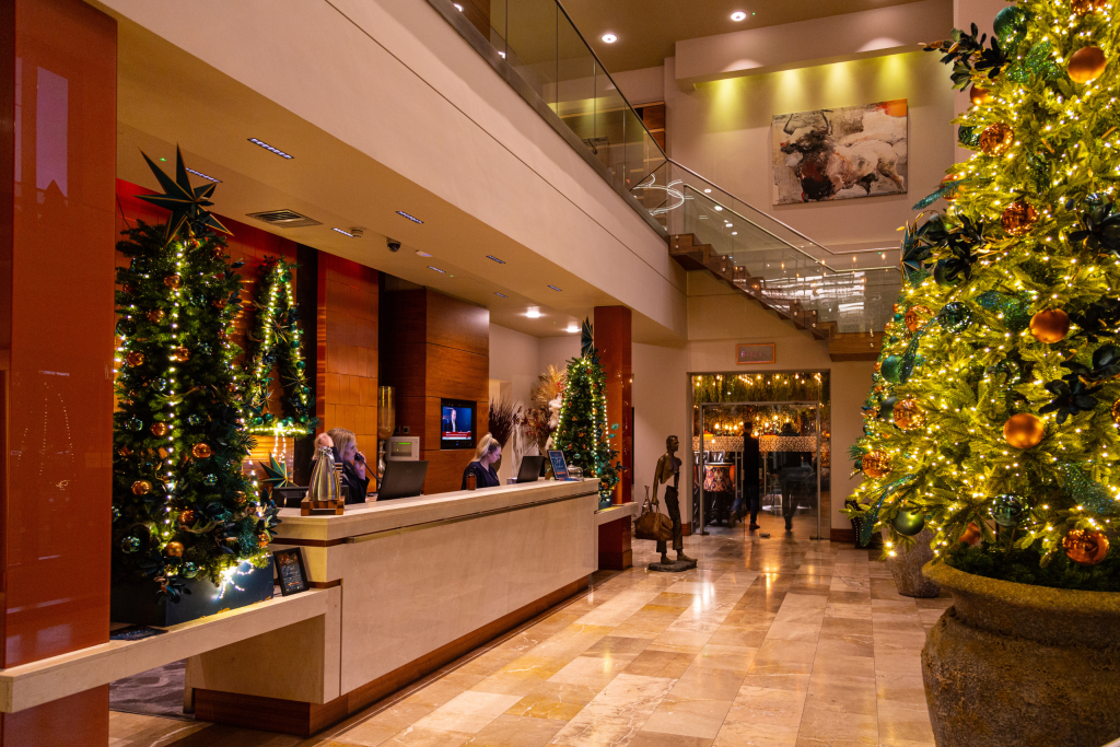 4* Casa Hotel Reception Area at Christmas Time